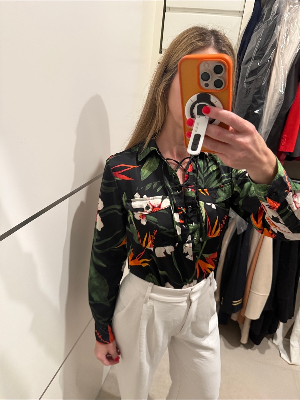 Ralph Lauren Tropical Print long sleeve blouse PS